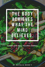 Load image into Gallery viewer, Motivational Fitness Workout Planner & Meal Tracker Journal