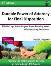 Load image into Gallery viewer, Durable Power of Attorney for Final Disposition - Full Version
