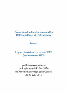 Protection des donnŽes - T2 - Lignes directrices G29