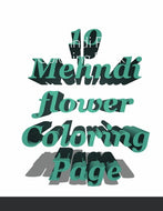 10 Mehndi Flower Coloring Book