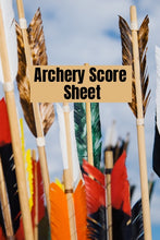 Load image into Gallery viewer, Archery score sheet
