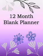 12 Month Blank Planner