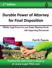 Load image into Gallery viewer, Durable Power of Attorney for Final Disposition - Full Version
