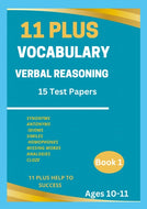 11 PLUS VOCABULARY VERBAL REASONING BOOK
