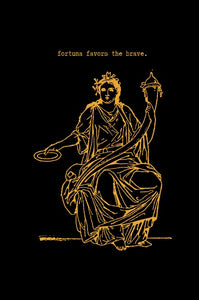 "Fortuna Favors the Brave" | Lined Hardcover Journal